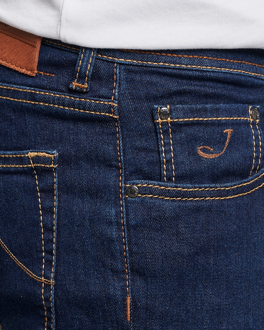 Heren | Jeans | Jacob Cohën | Nick Slim Fit Stretch Jeans Mid Blue