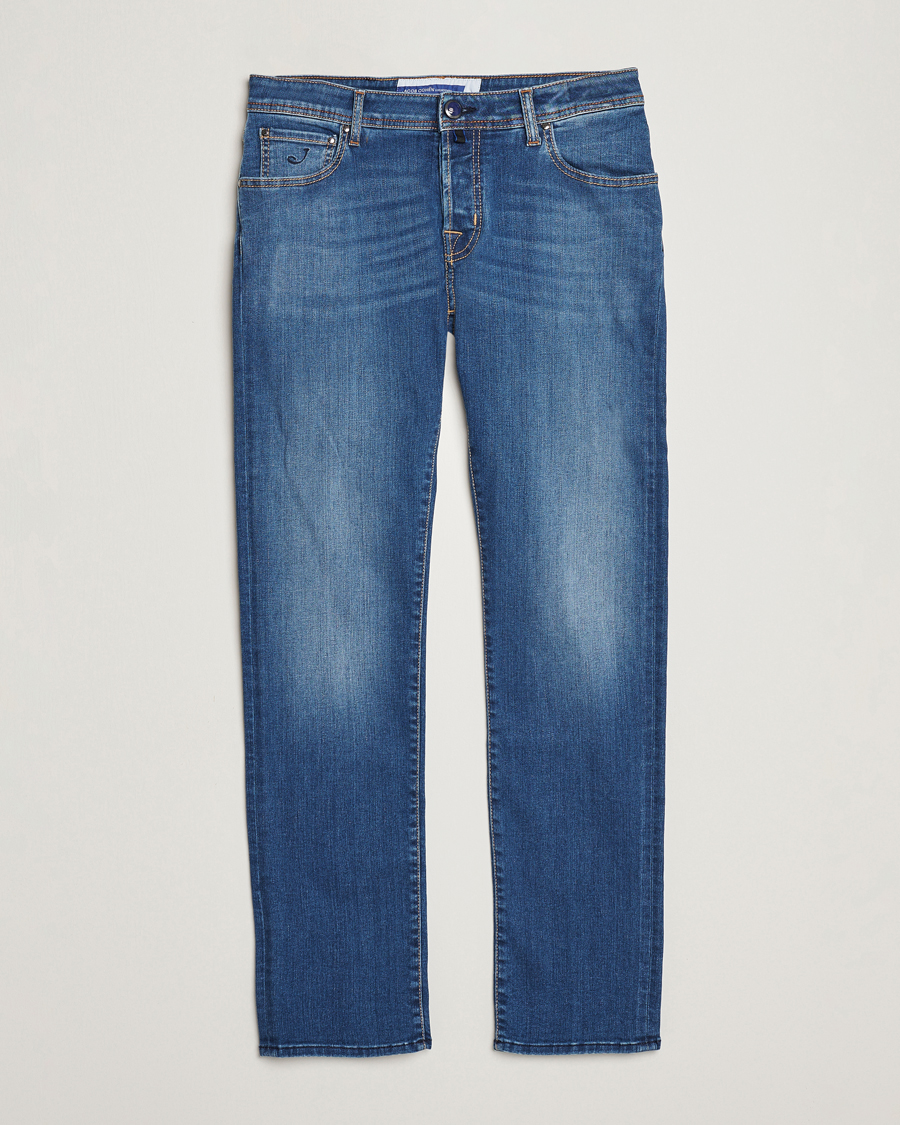 Heren | Jeans | Jacob Cohën | Nick Slim Fit Stretch Jeans Blue