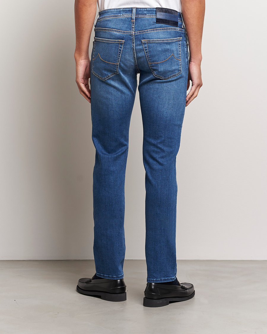 Heren | Jeans | Jacob Cohën | Nick Slim Fit Stretch Jeans Blue