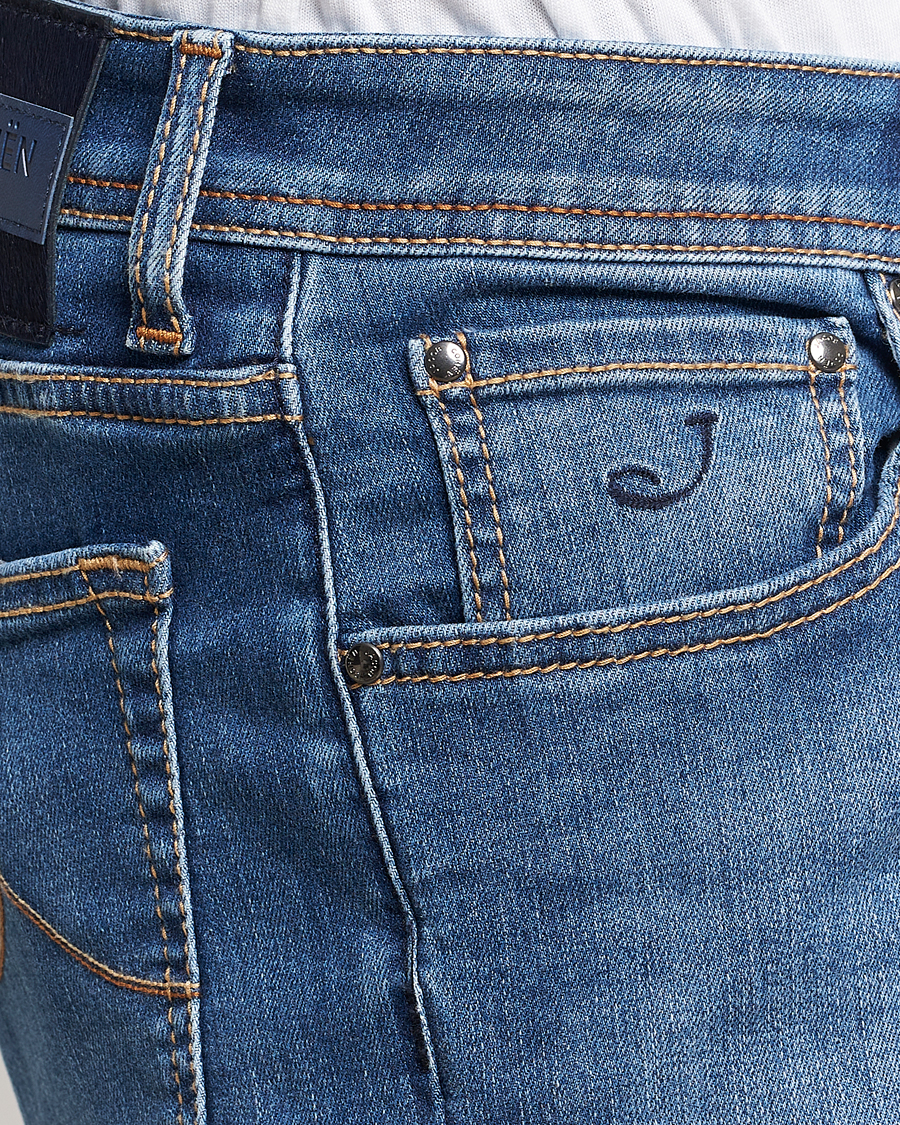 Heren | Jeans | Jacob Cohën | Nick Slim Fit Stretch Jeans Blue