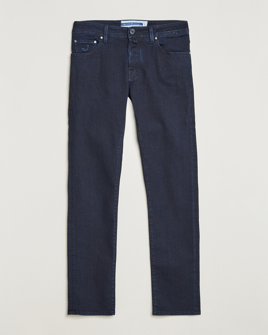 Heren | Jeans | Jacob Cohën | Nick Slim Fit Stretch Jeans Blue Black