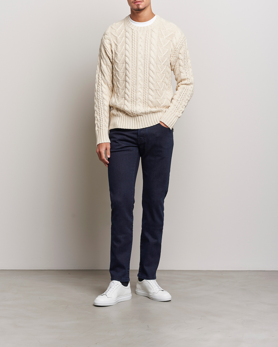 Heren | Jeans | Jacob Cohën | Nick Slim Fit Stretch Jeans Blue Black
