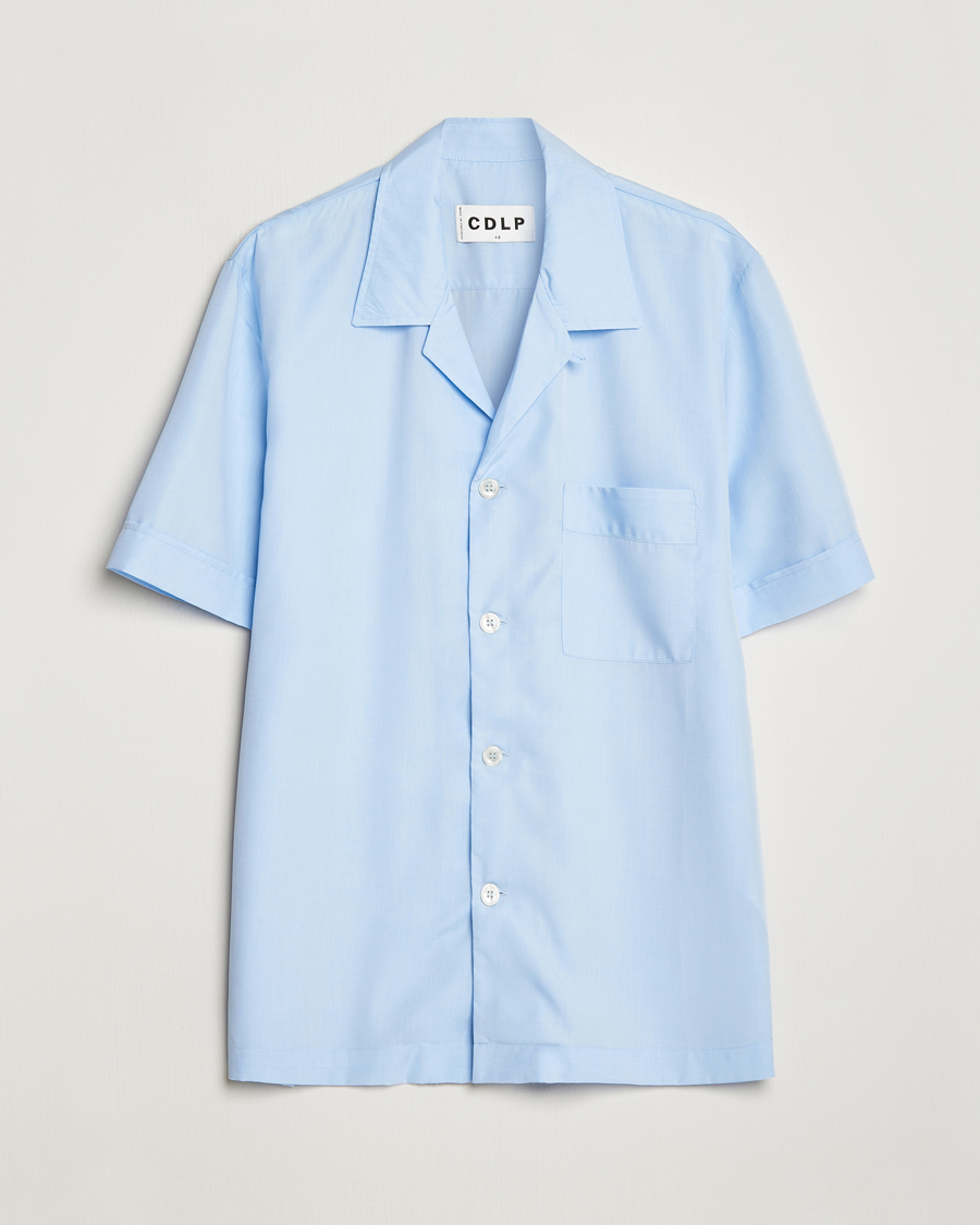 Heren | Pyjama's en gewaden | CDLP | Short Sleeve Pyjama Shirt Sky Blue