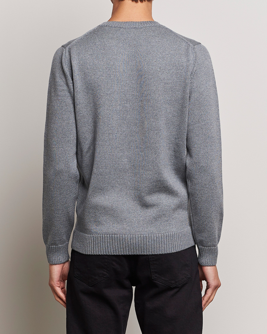 Heren | Truien | Stenströms | Chunky Merino Crew Neck Grey
