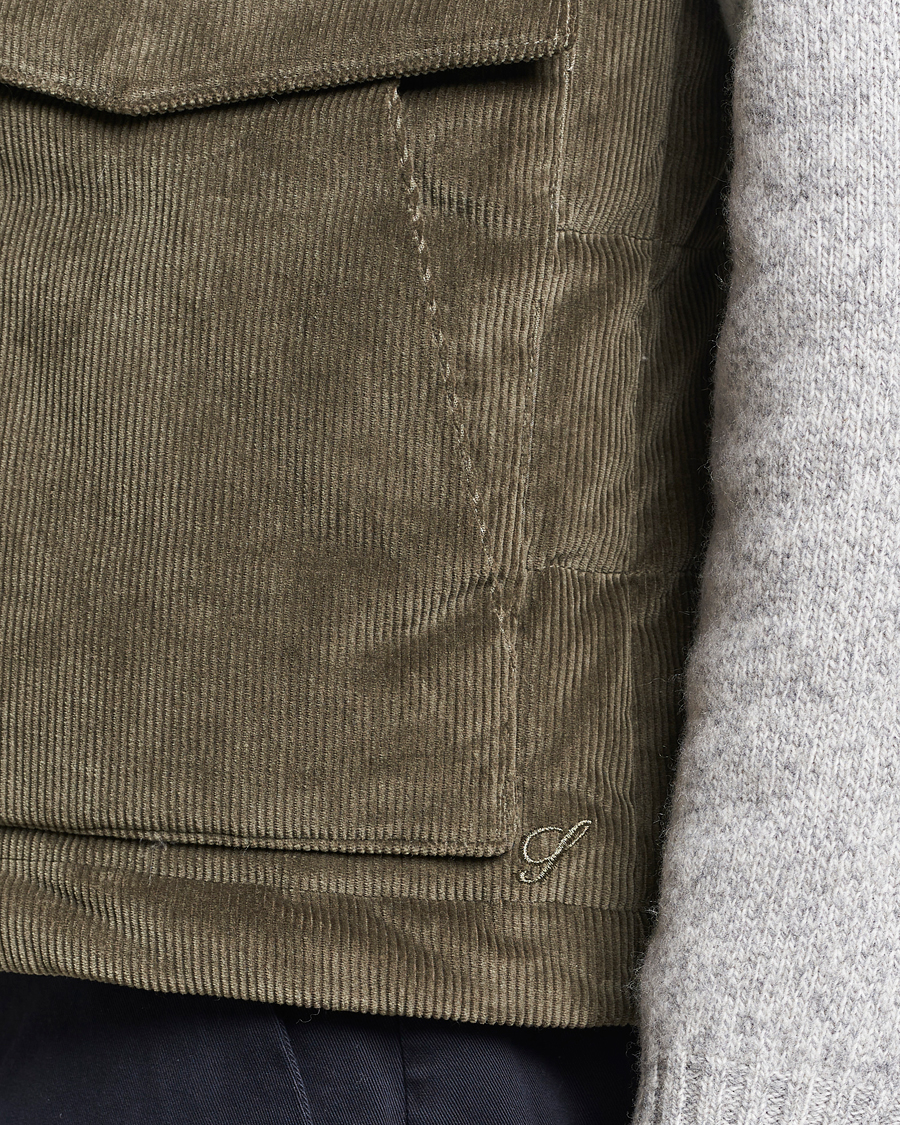 Heren | Jassen | Stenströms | Hooded Corduroy Vest Brown