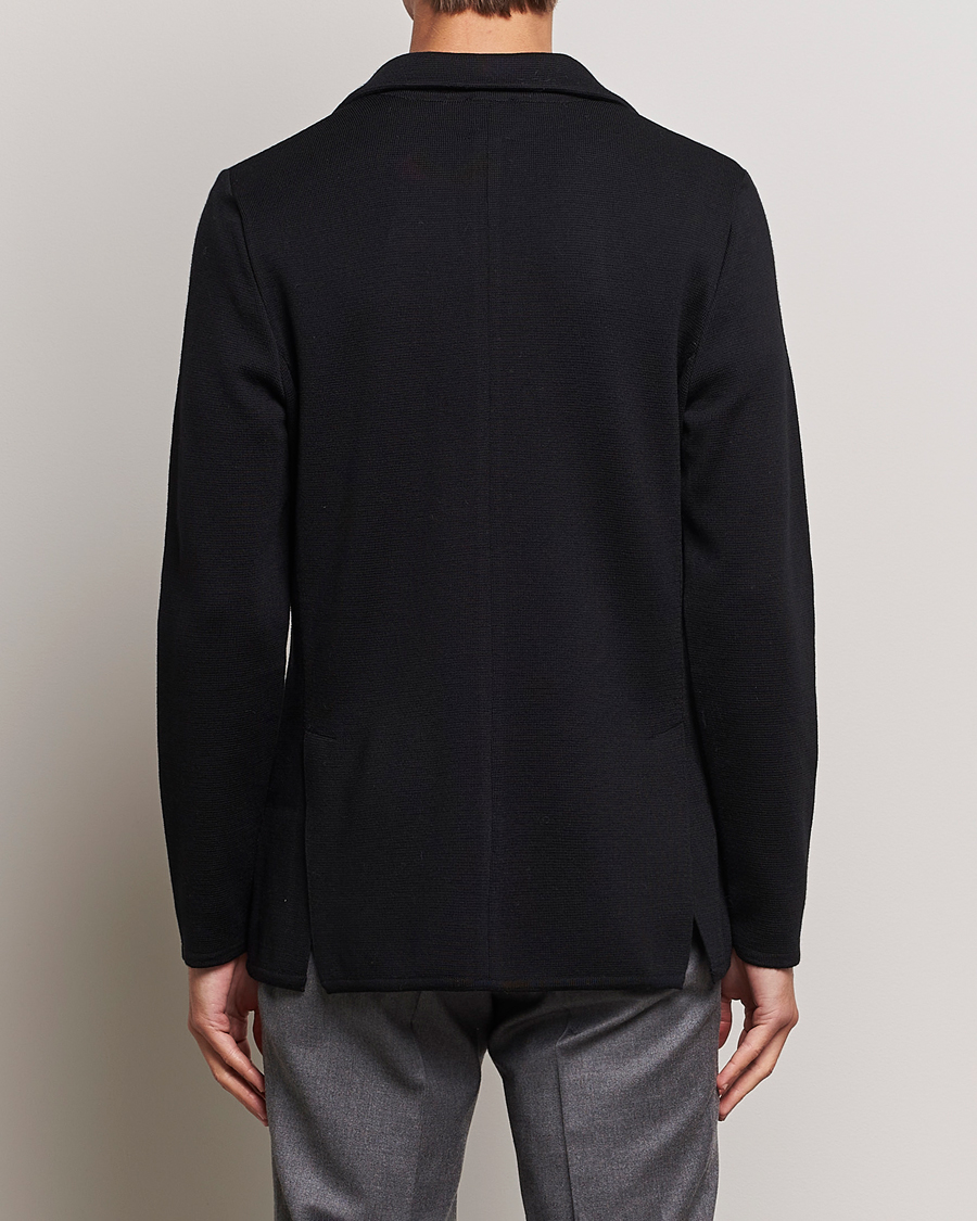 Heren | Blazers | Stenströms | Milano Knitted Merino Blazer Black