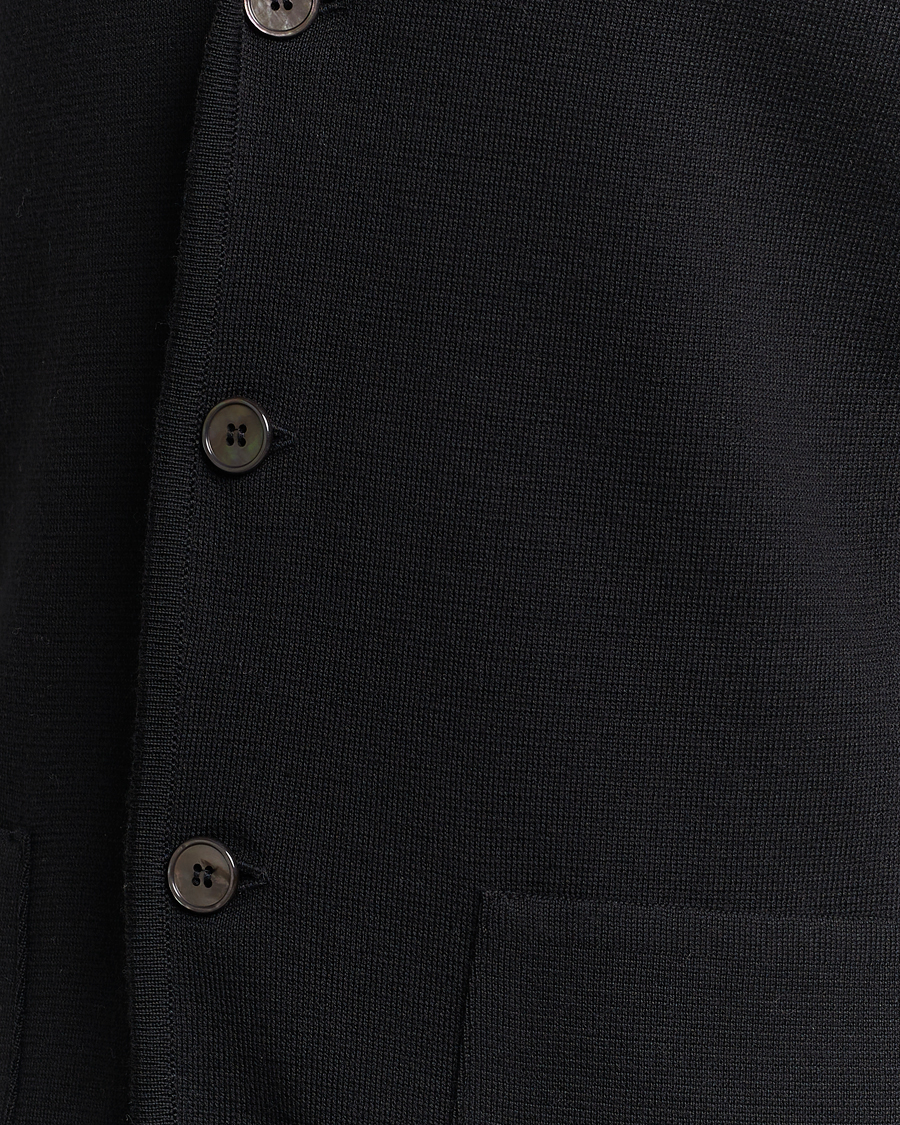 Heren | Blazers | Stenströms | Milano Knitted Merino Blazer Black