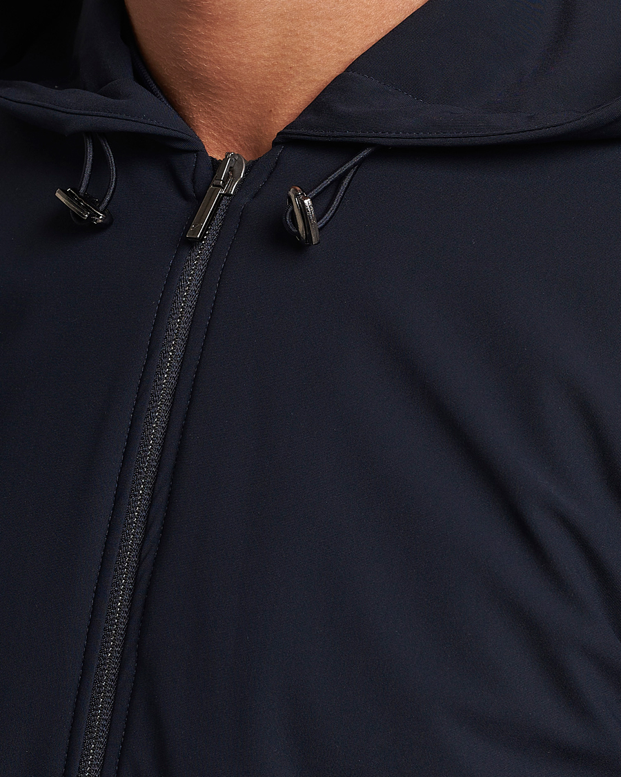 Heren | Jassen | Stenströms | Active Jersey Leisure Hood Jacket Navy