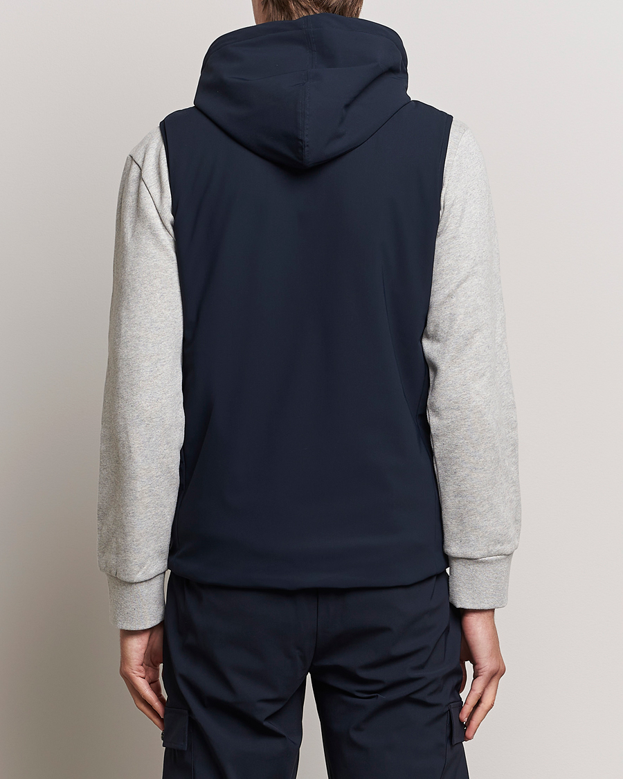 Heren | Jassen | Stenströms | Active Jersey Leisure Hood Vest Navy