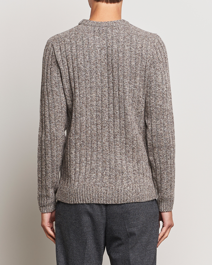 Heren | Truien | Stenströms | Super Geelong Merino Crewneck Brown