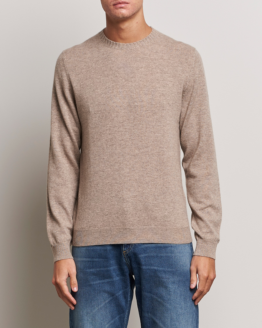 Heren | Stenströms | Stenströms | Cashmere Crewneck Beige
