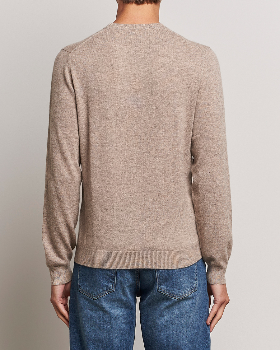 Heren | Truien | Stenströms | Cashmere Crewneck Beige