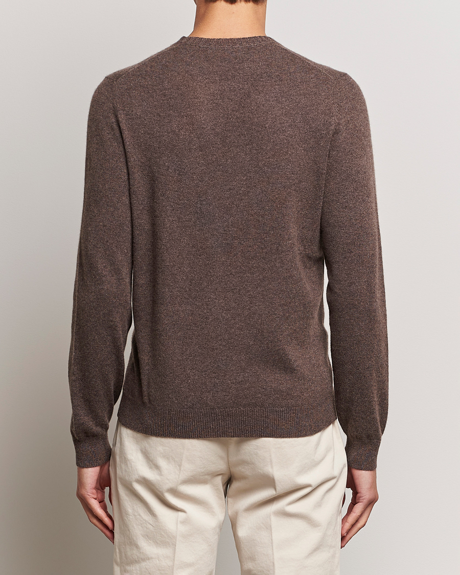 Heren | Truien | Stenströms | Cashmere Crewneck Brown