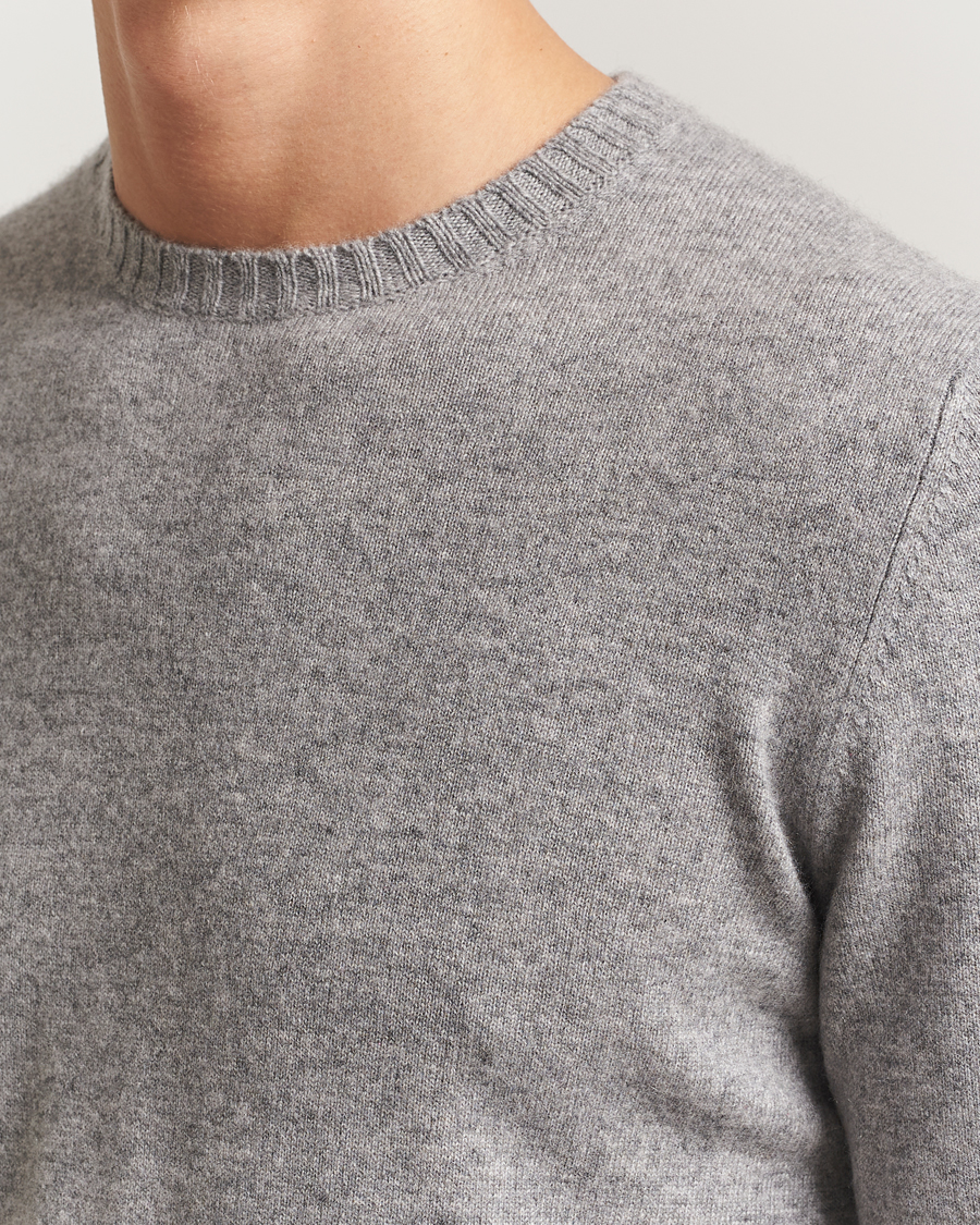 Heren | Truien | Stenströms | Cashmere Crewneck Grey