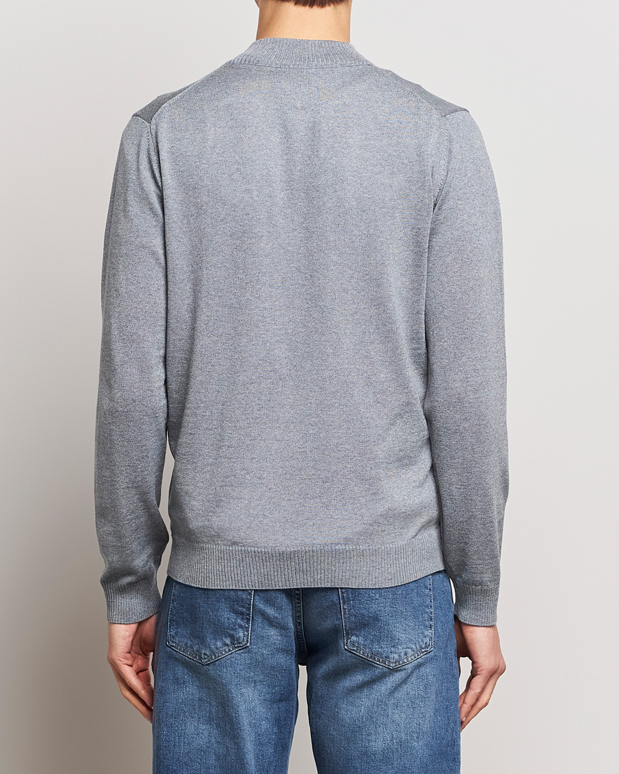 Heren | Truien | Stenströms | Merino Full Zip Grey