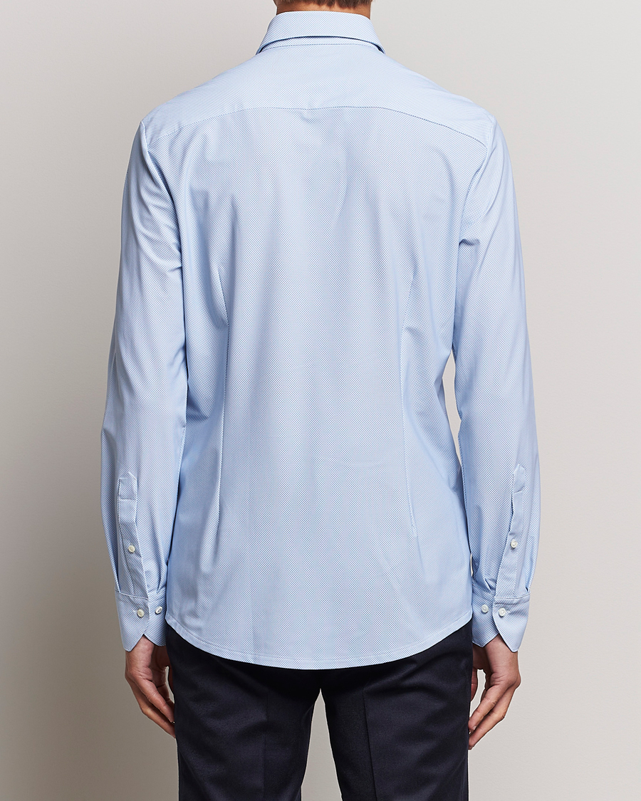 Heren | Overhemden | Stenströms | Slimline 4-Way Stretch Cut Away Shirt Light Blue