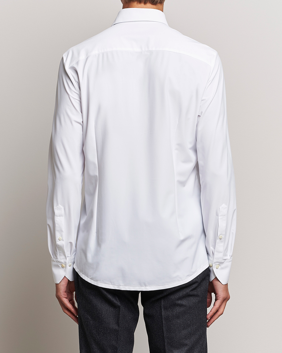 Heren | Overhemden | Stenströms | Slimline Cut Away 4-Way Stretch Shirt White