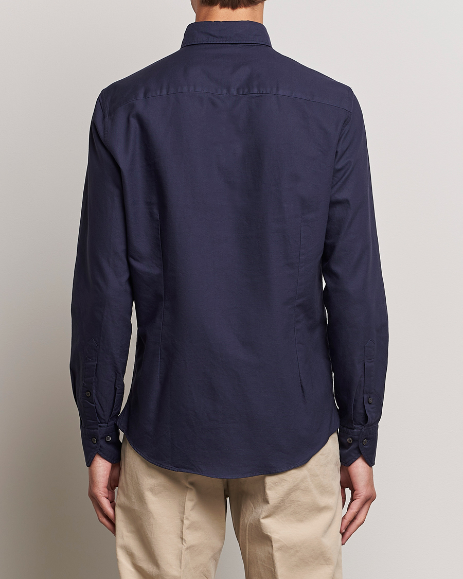 Heren | Overhemden | Stenströms | Slimline Oxford Shirt Navy