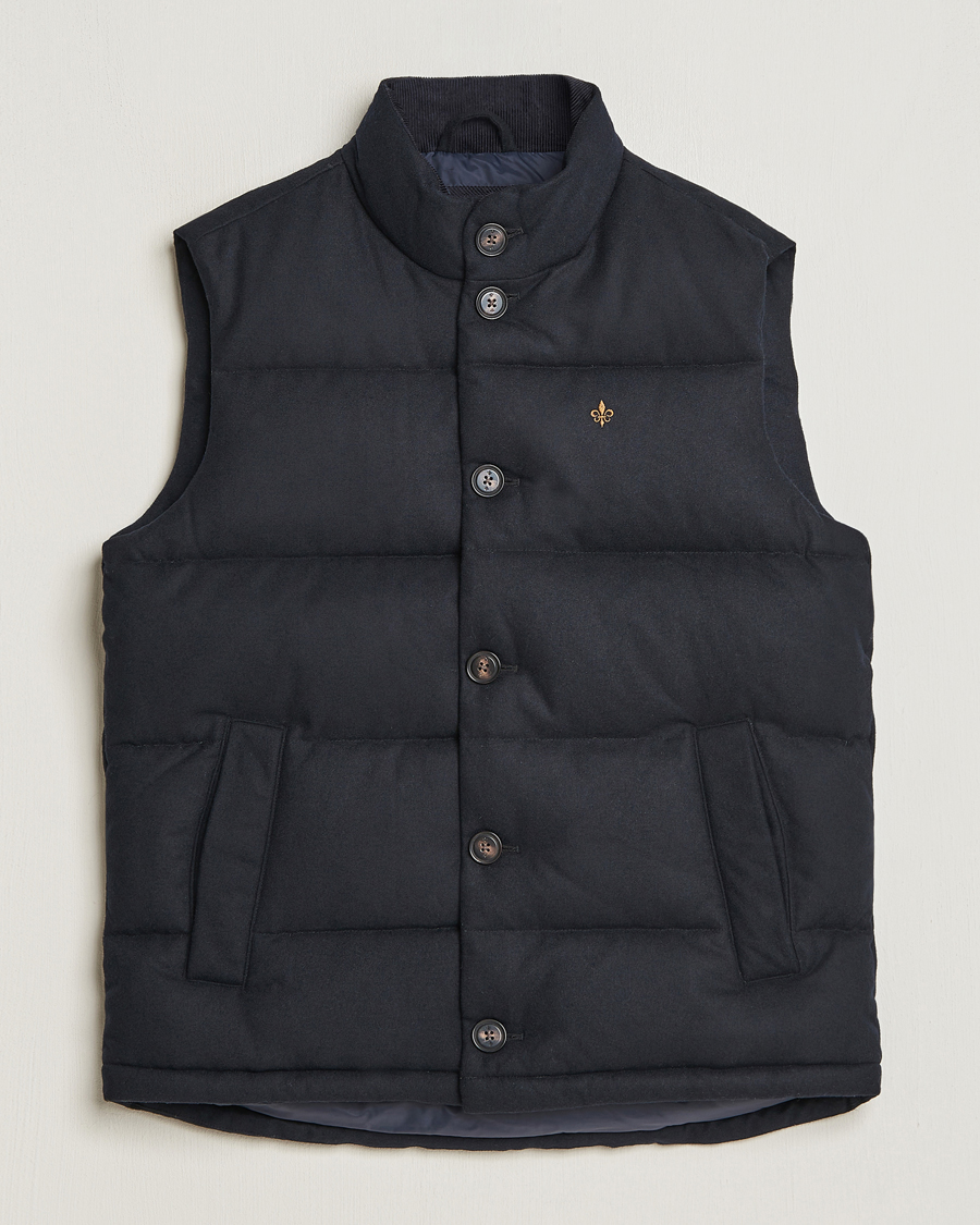 Heren | Jassen | Morris | Alston Wool Flanell Vest Blue
