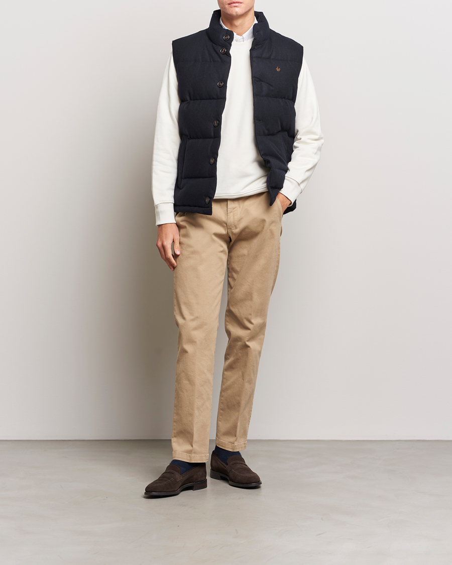 Heren | Jassen | Morris | Alston Wool Flanell Vest Blue