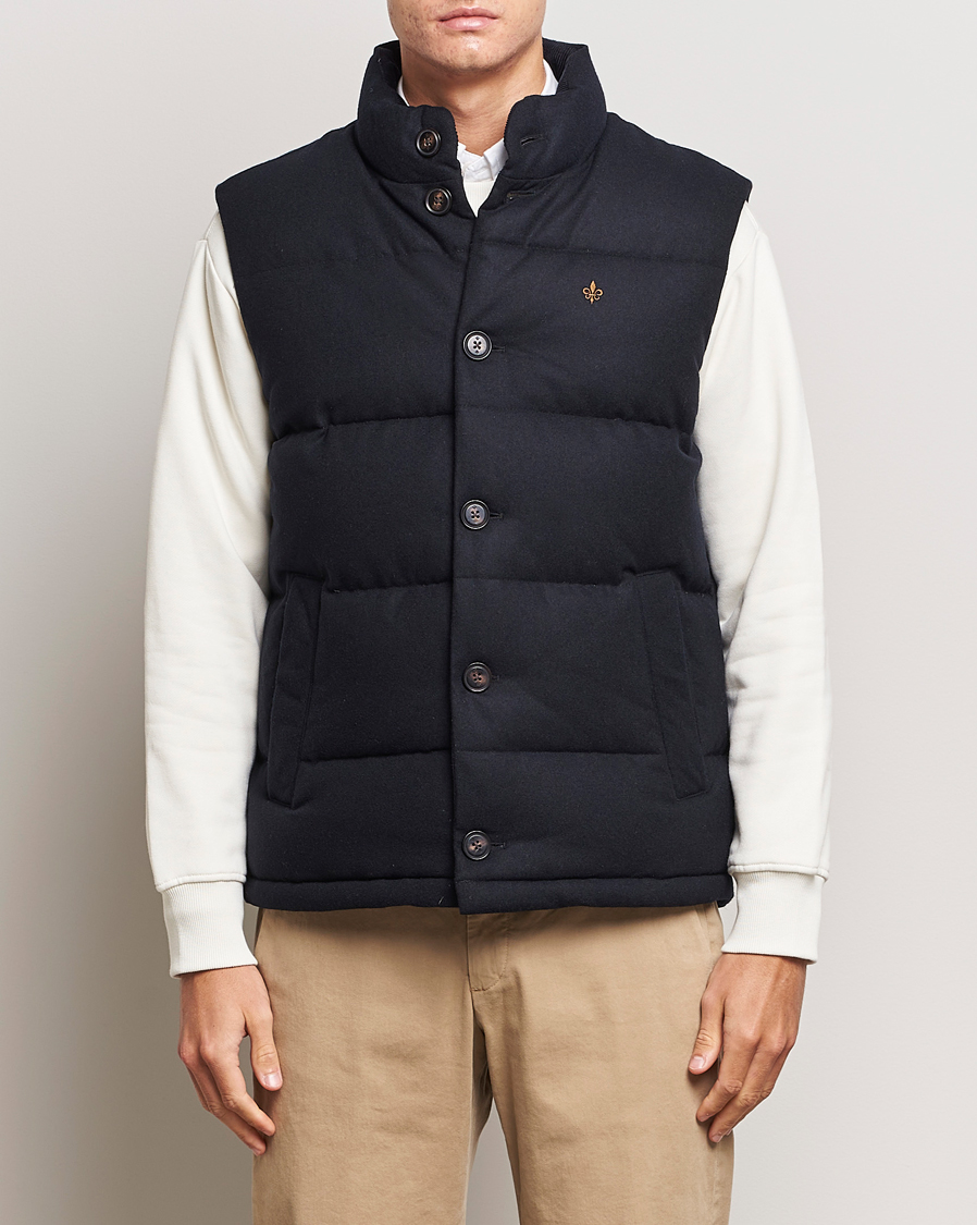 Heren | Jassen | Morris | Alston Wool Flanell Vest Blue