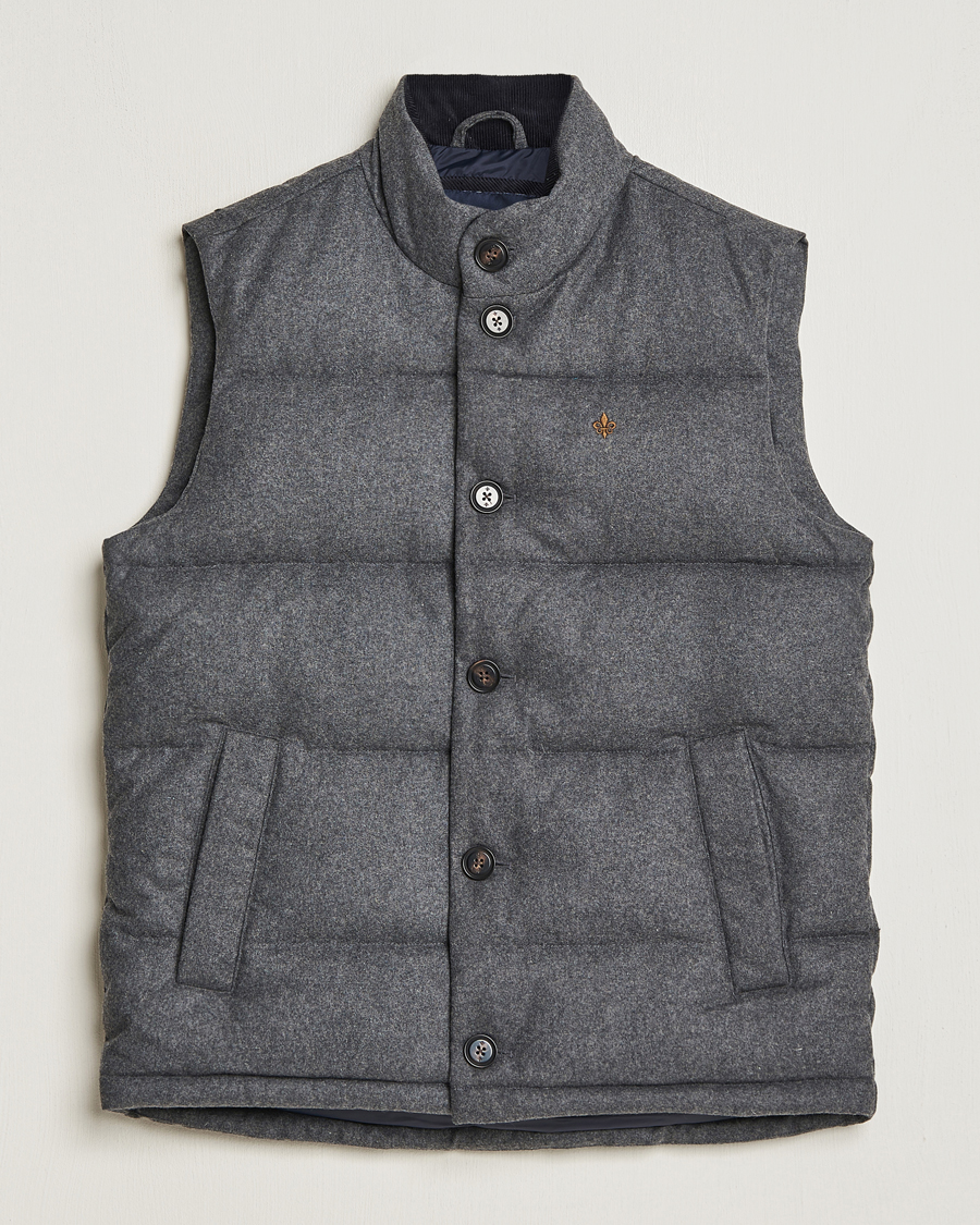 Heren | Jassen | Morris | Alston Wool Flanell Vest Grey