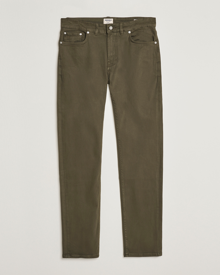 Heren | Broeken | Morris | James Brushed 5-Pocket Pant Olive