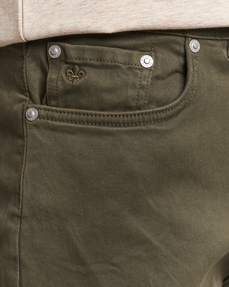 Heren | Broeken | Morris | James Brushed 5-Pocket Pant Olive