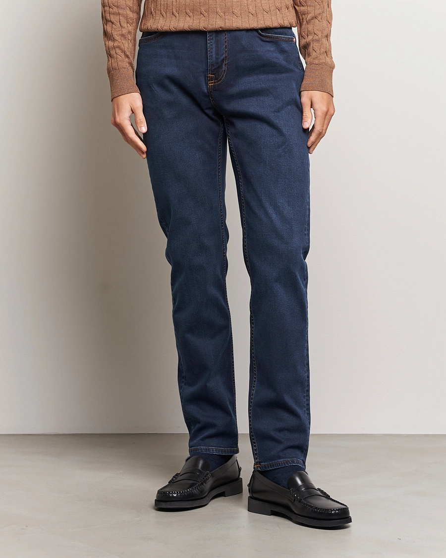 Heren | Slim fit | Morris | James Satin Jeans One Year Wash
