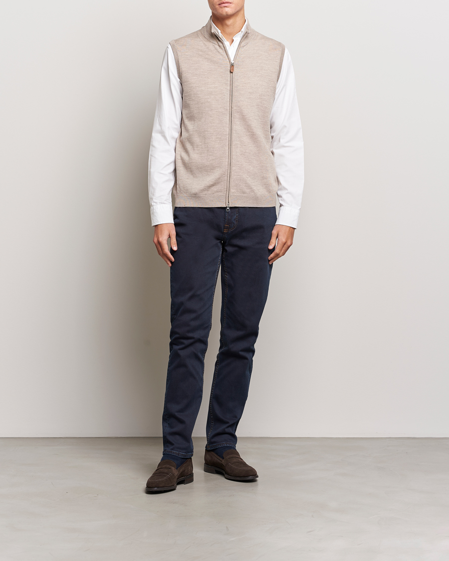 Heren | Broeken | Morris | James Satin Jeans Rinse Wash