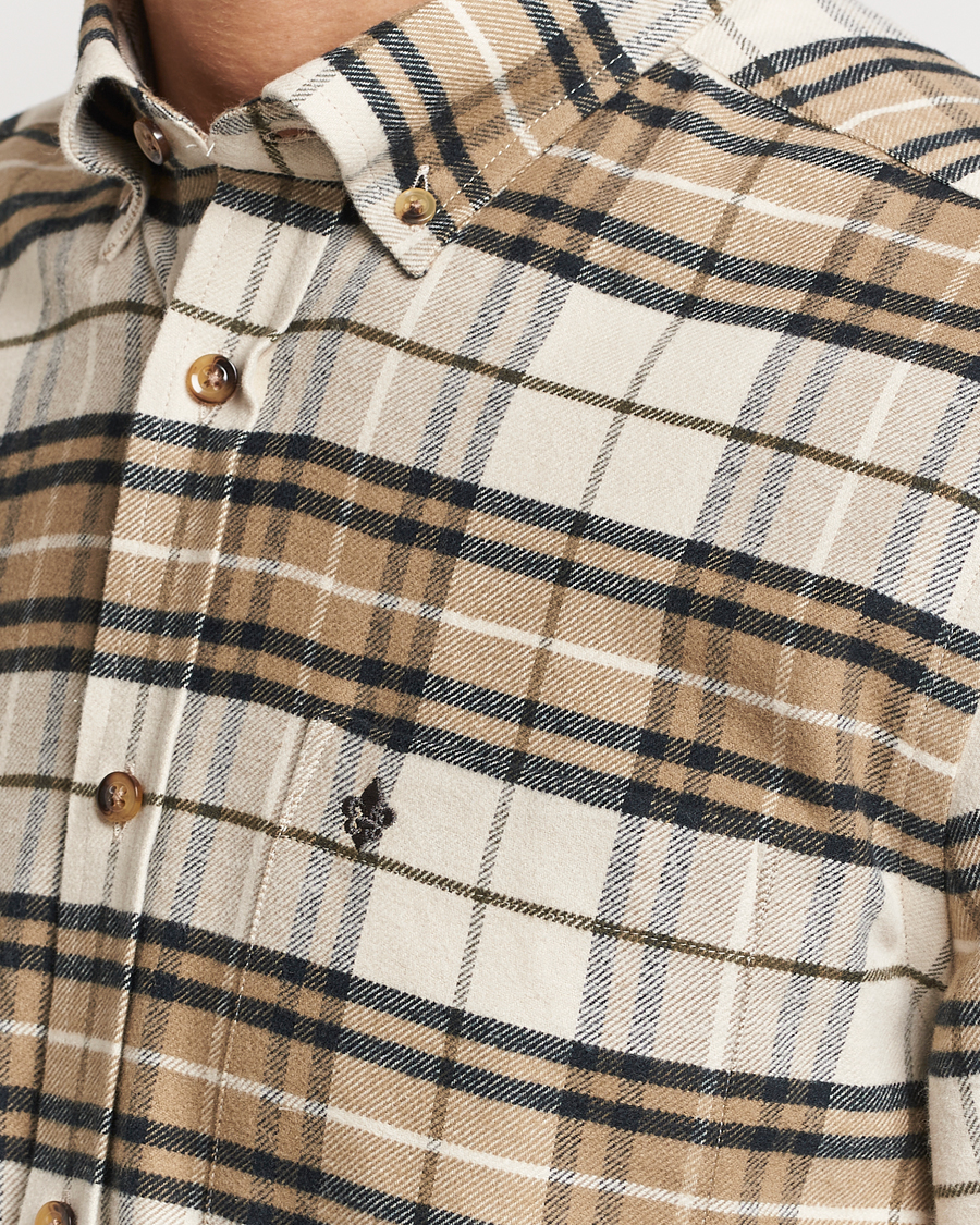 Heren | Overhemden | Morris | Flanell Big Check Shirt Off White