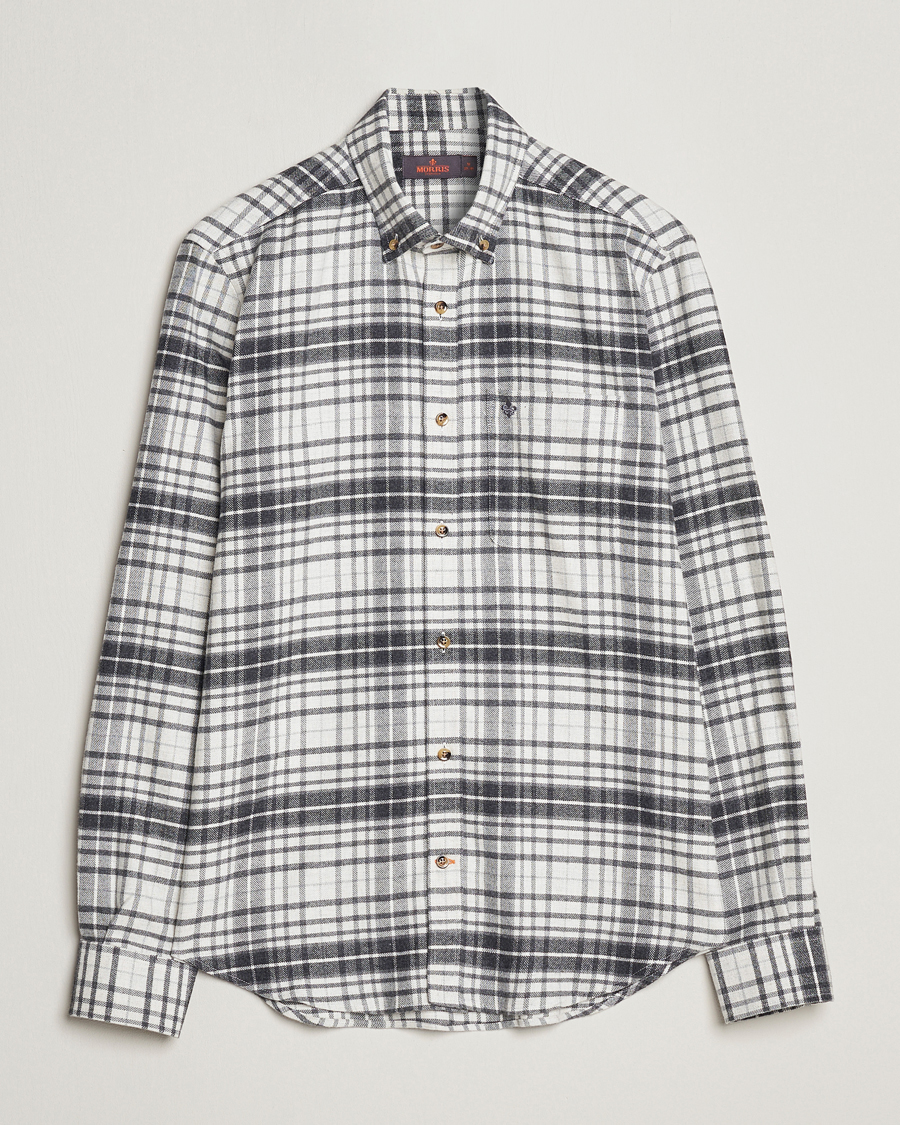 Heren | Overhemden | Morris | Flanell Big Check Shirt Grey