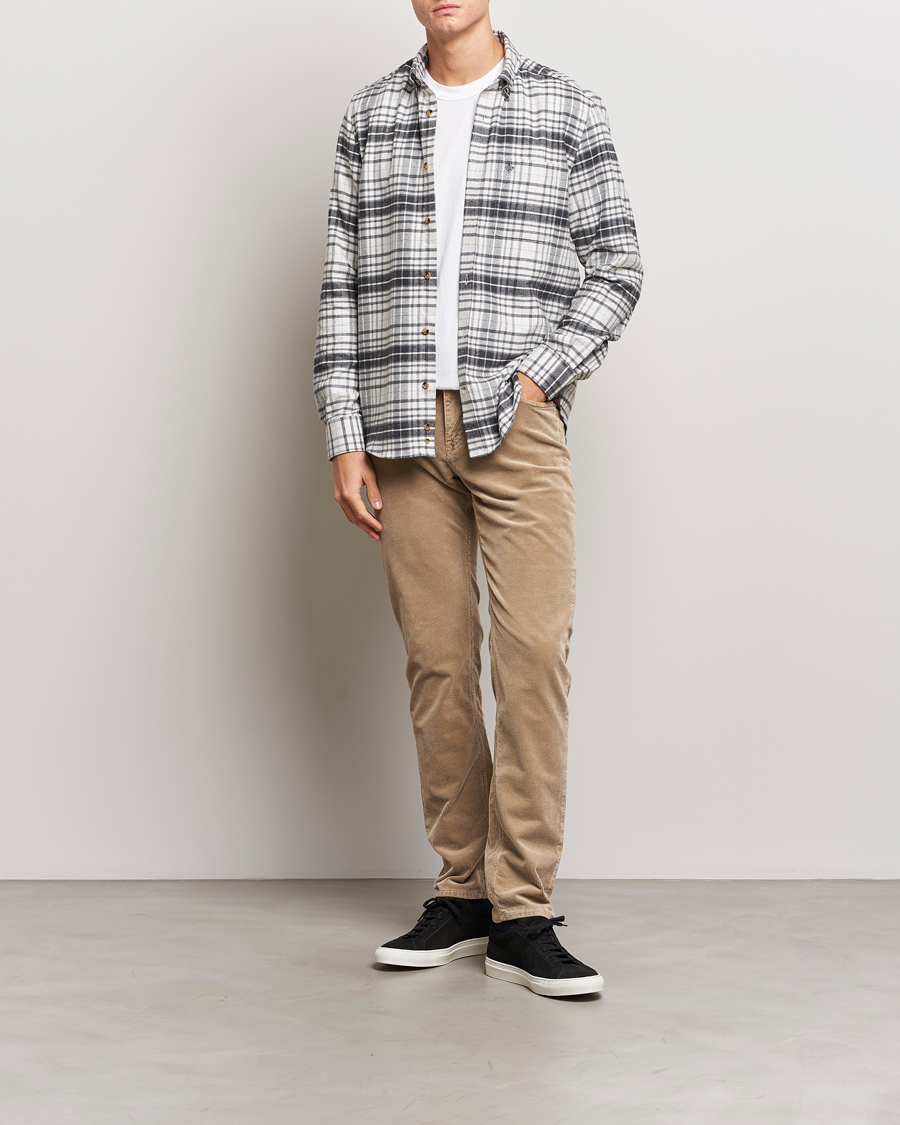 Heren | Overhemden | Morris | Flanell Big Check Shirt Grey