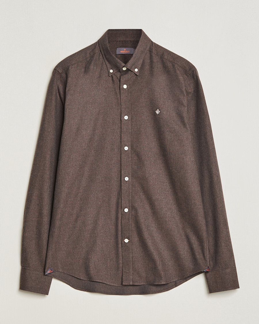 Heren | Overhemden | Morris | Watts Flanell Shirt Brown