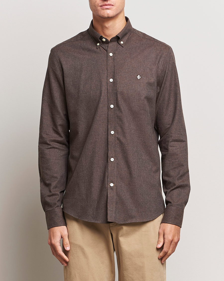 Heren | Overhemden | Morris | Watts Flanell Shirt Brown