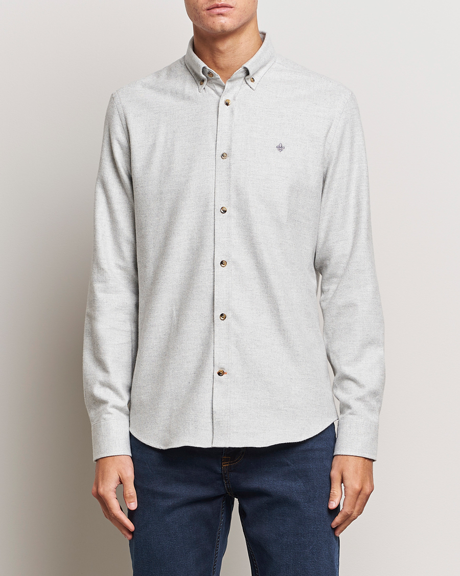 Heren | Overhemden | Morris | Flanell Check Shirt Grey