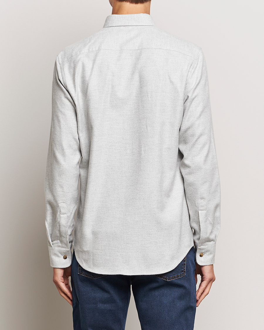 Heren | Overhemden | Morris | Flanell Check Shirt Grey