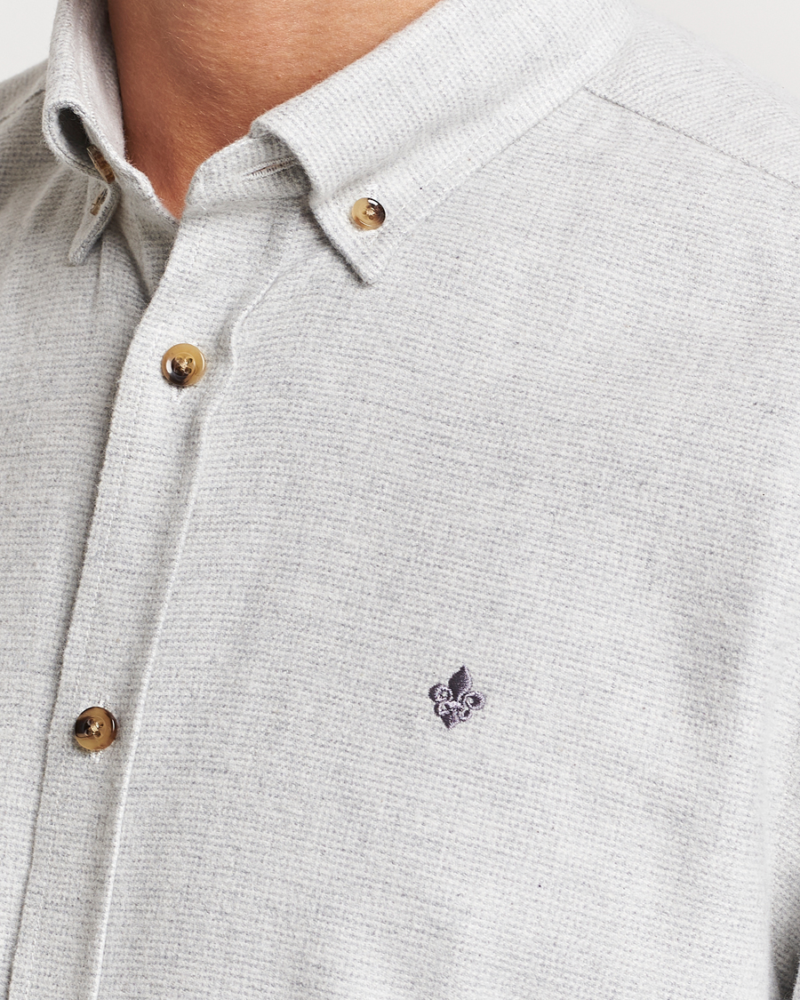 Heren | Overhemden | Morris | Flanell Check Shirt Grey