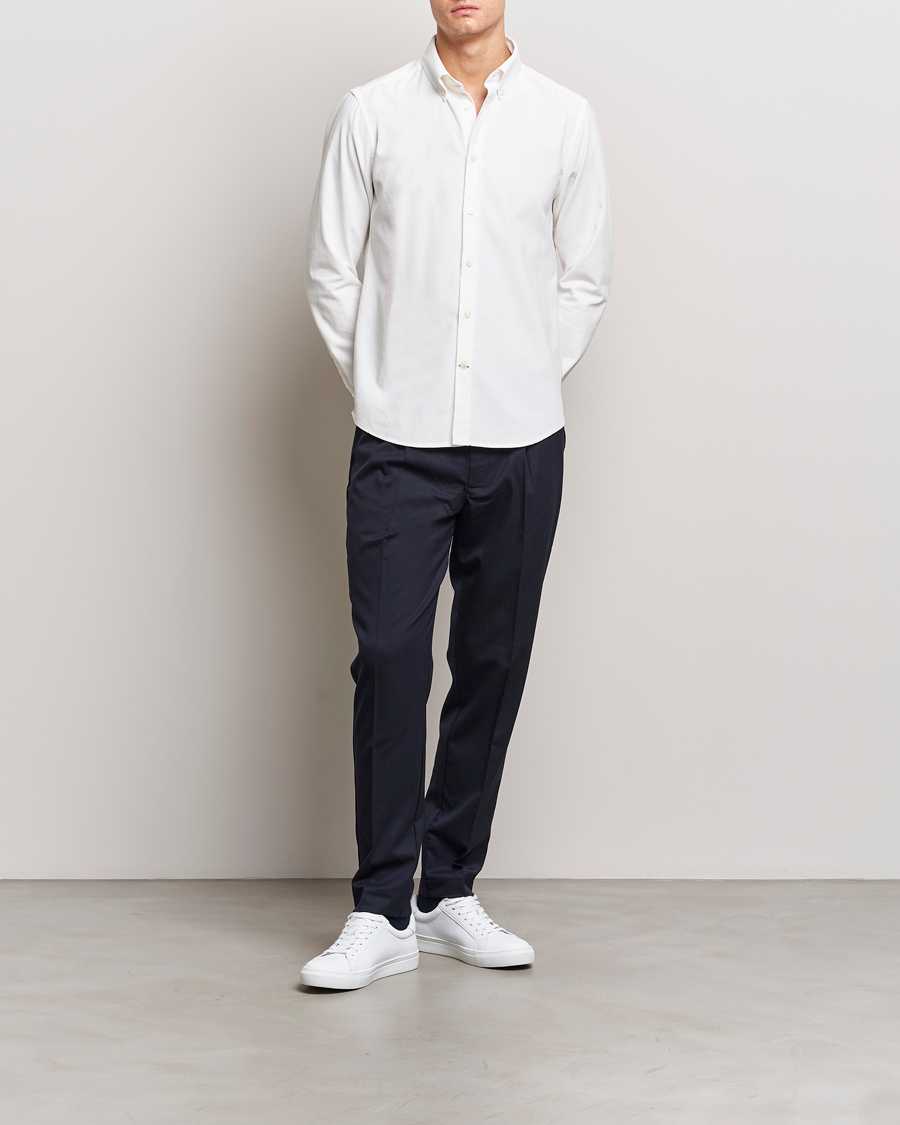 Heren | Overhemden | Morris | Douglas Corduroy Shirt Off White