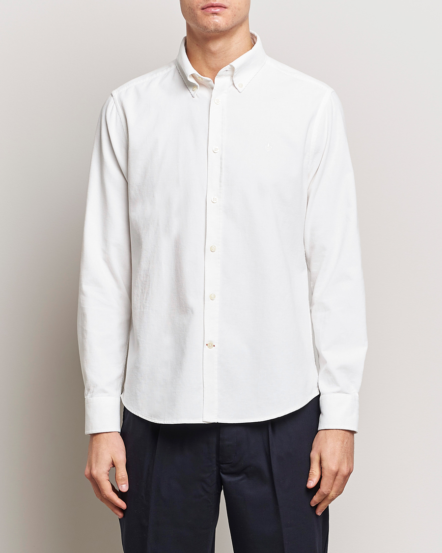 Heren | Overhemden | Morris | Douglas Corduroy Shirt Off White