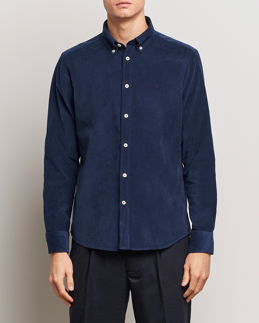 Heren | Overhemden | Morris | Douglas Corduroy Shirt Blue