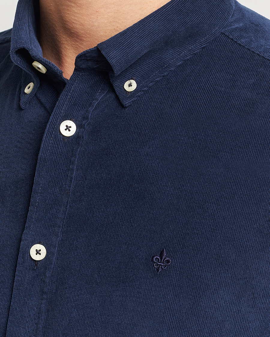 Heren | Overhemden | Morris | Douglas Corduroy Shirt Blue