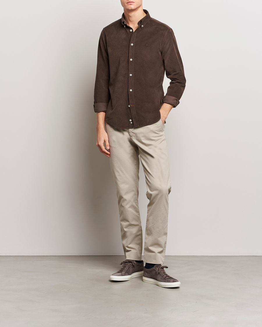 Heren | Overhemden | Morris | Douglas Corduroy Shirt Brown