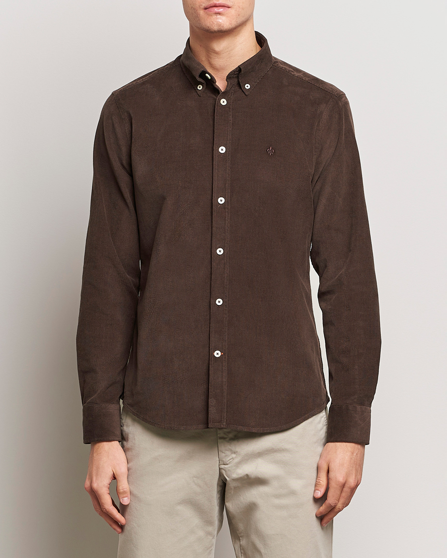 Heren | Overhemden | Morris | Douglas Corduroy Shirt Brown