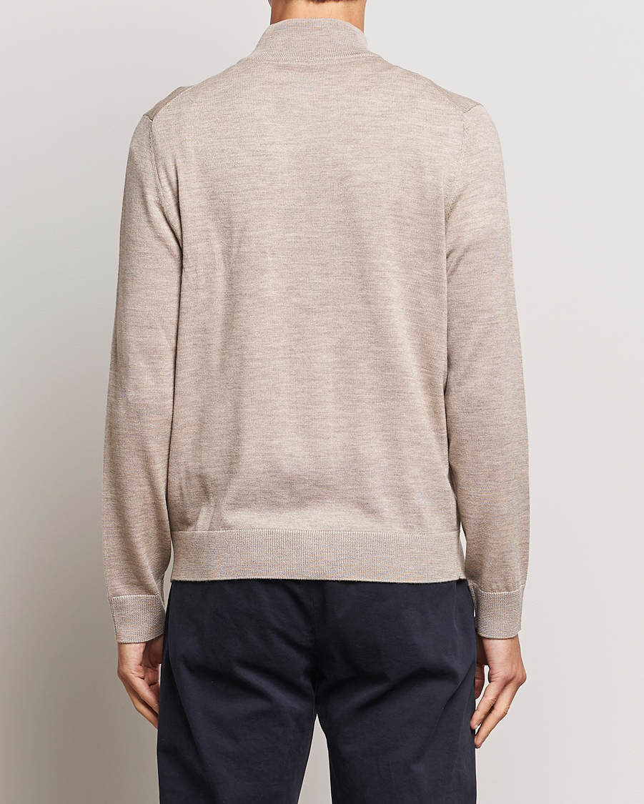 Heren | Truien | Morris | Merino Zip Cardigan Khaki