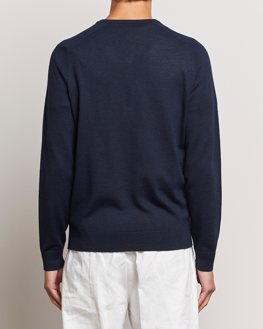 Heren | Truien | Morris | Merino V-neck Navy