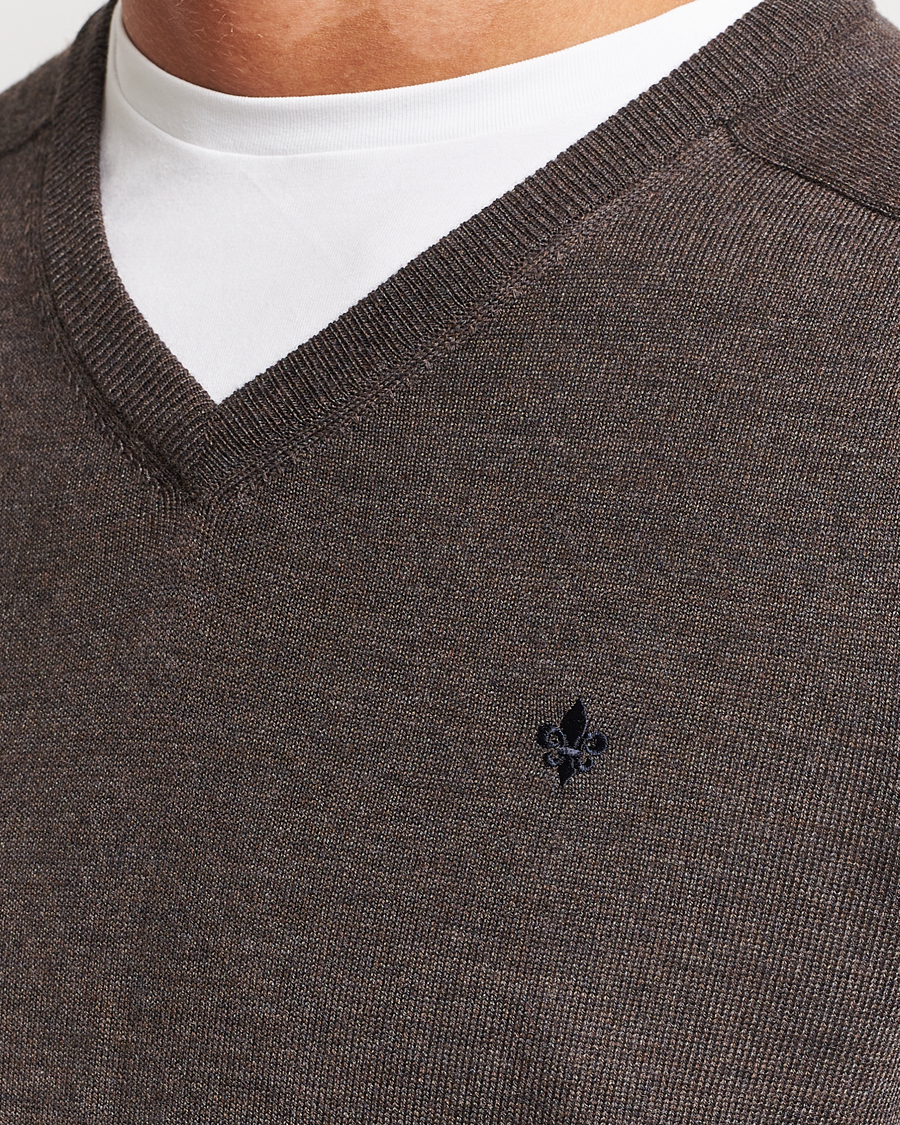 Heren | Truien | Morris | Merino V-neck Brown