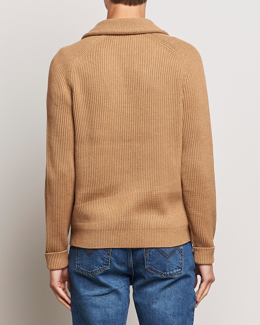 Heren | Truien | Morris | Brayden Shawl Cardigan Camel