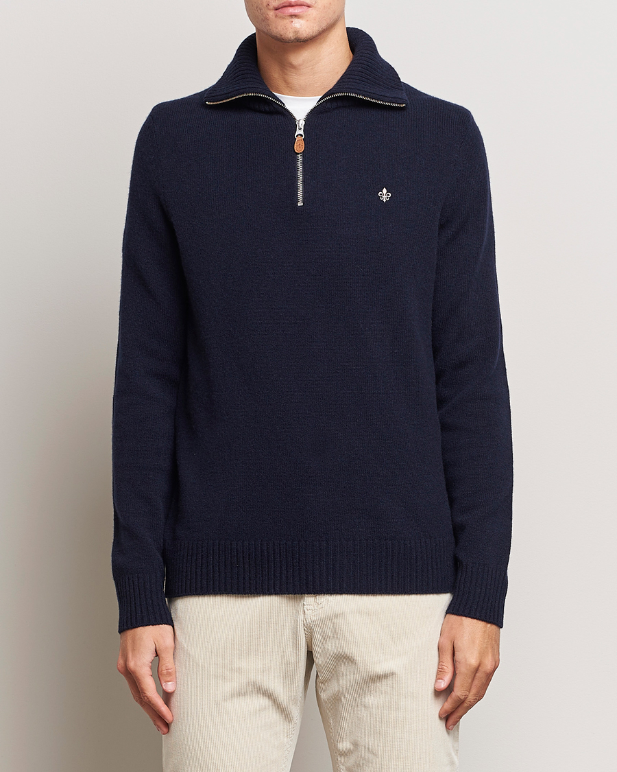 Heren | Truien | Morris | Newton Half Zip Navy