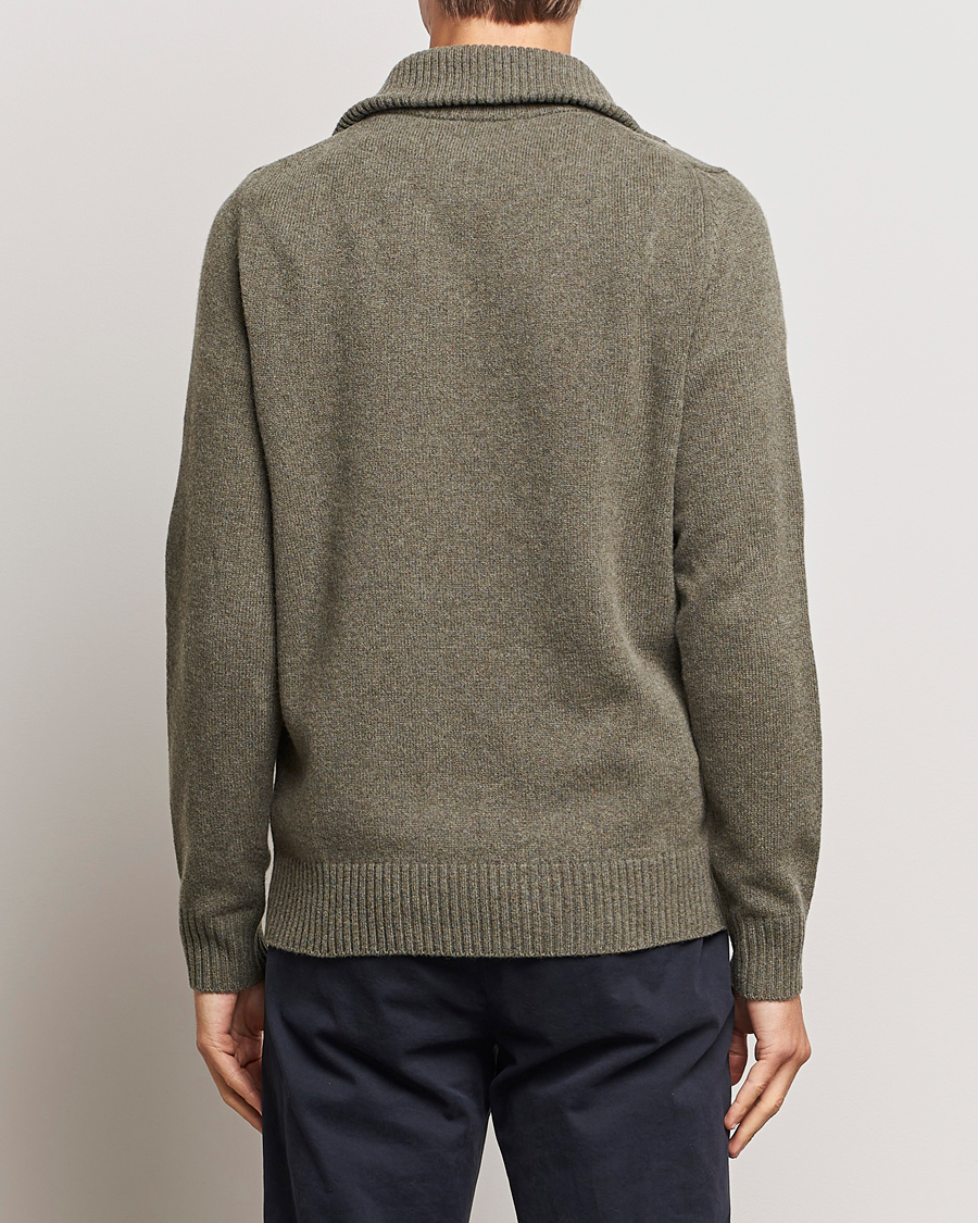 Heren | Truien | Morris | Newton Half Zip Olive